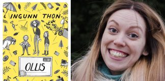 «Sjeldan eg har blitt så rørt av ei bok» Ingunn Thon er kjent frå NRK Super. «Ollis» er bokdebuten hennar på Samlaget. Foto: Andrea Rygg og omslaget